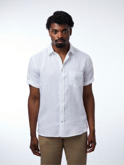 CARPASUS Shirt Linen Short Sleeve Single Colour