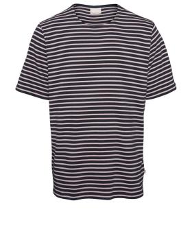 Knowledge Cotton Apparel T-Shirt Striped - Heavy Short Sleeve