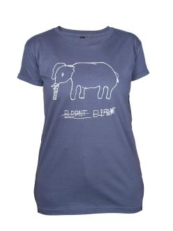 Kipepeo Clothing T-Shirt Elephant Charcoal Damen
