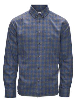 Knowledge Cotton Apparel LARCH regular fit button down collar checked shirt