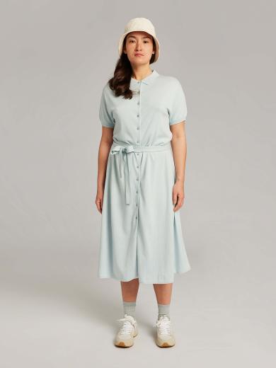 ADDITION Relaxed Shirtdress Illusion Blue