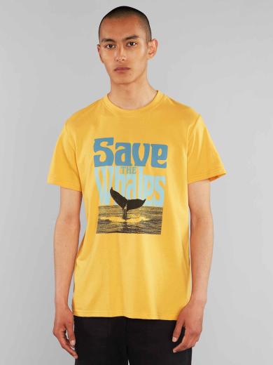 DEDICATED T-Shirt Stockholm Save The Whales Honey Yellow