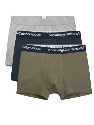 Knowledge Cotton Apparel 3-Pack Underwear Dark Olive | M