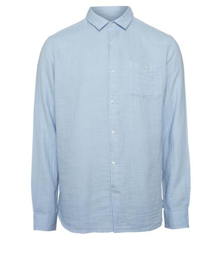 Knowledge Cotton Apparel Double Layer Shirt Skyway