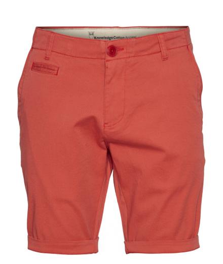 Knowledge Cotton Apparel CHUCK regular chino shorts Spiced Coral