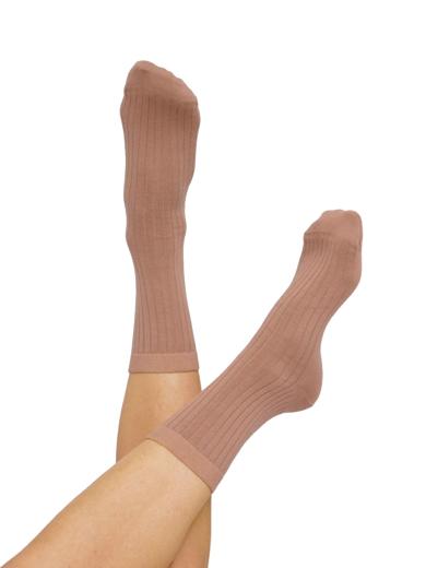 Organic Basics Rib Socks 2-pack Dusty Rose | 35-38