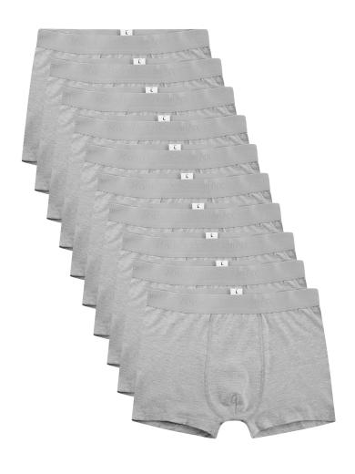 10-pack underwear -GOTS/Vegan Grey Melange
