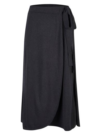 ADDITION Smooth Wrap Skirt anthracite