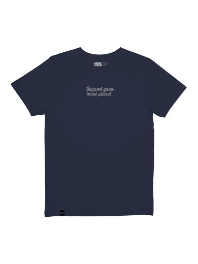 DEDICATED T-Shirt Stockholm Stitch Support Navy
