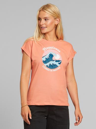 DEDICATED T-Shirt Visby Happiness Coral | M