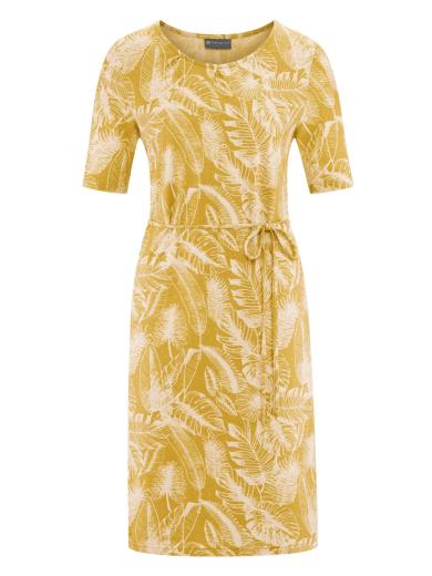 HempAge Dress Jungle Print Curry | M
