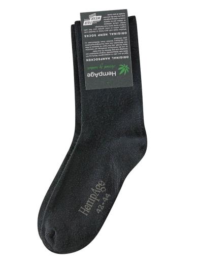 HempAge Klassische Socke black | 36/38