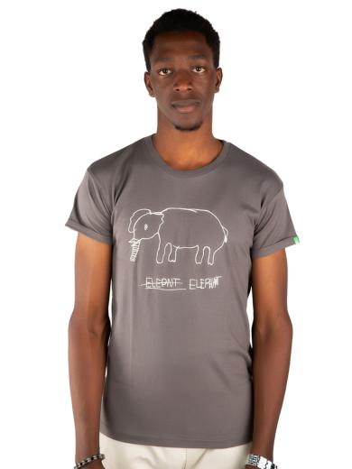 Kipepeo Clothing Shirt Elephant Charcoal Herren dunkelgrau | S