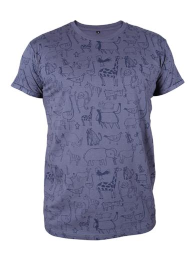 Kipepeo Clothing T-Shirt Wanyama Charcoral Grey Herren Charcoal Grau
