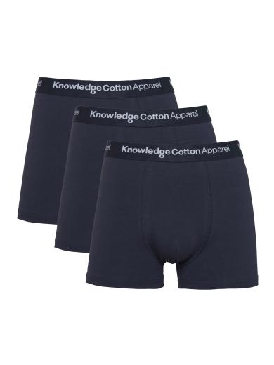 Knowledge Cotton Apparel 3-Pack Underwear Total Eclipse