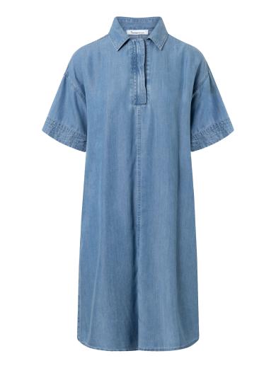 Knowledge Cotton Apparel A-Shape denim dress Vintage Indigo | XS