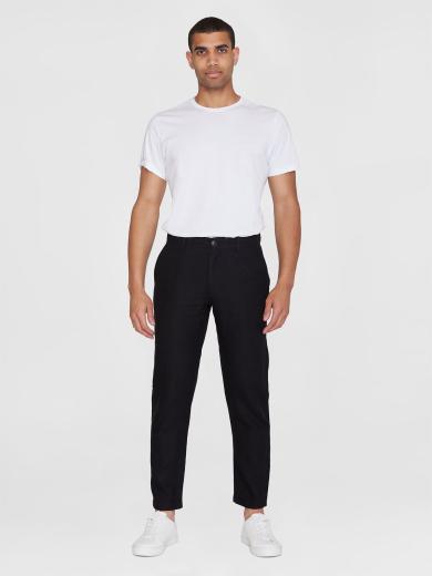 Knowledge Cotton Apparel CHUCK Regular Linen Pants Black Jet | 33/32