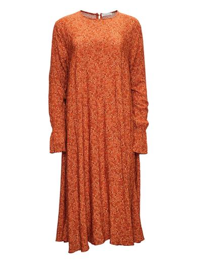 Knowledge Cotton Apparel HEATHER Tencel A-Shape Flower Print Dress arabian spice | M