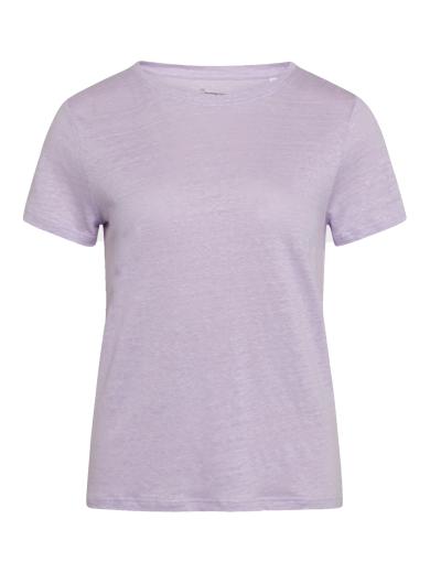 Knowledge Cotton Apparel Holly reg linen tee Pastel Lilac