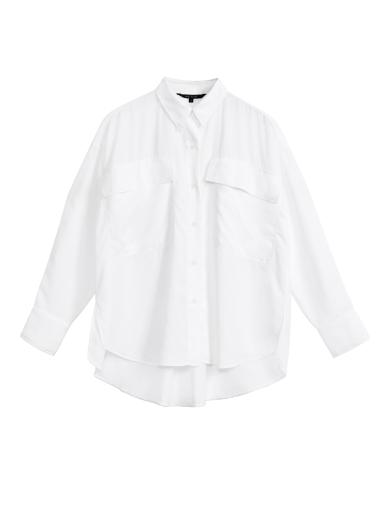 NINE TO FIVE Long Shirt #glenn White | XS