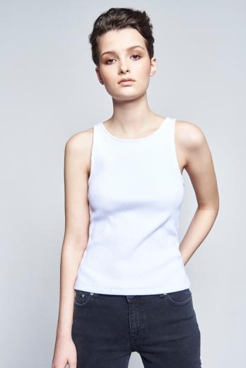 NINE TO FIVE Tank Top #Ammer White 