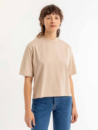 Rotholz Cropped Rights T-Shirt Oatmeal | XS