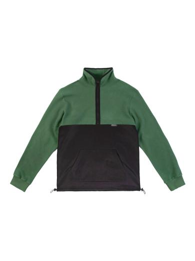 Rotholz Divided Half Zip Sweatshirt Black Green | L