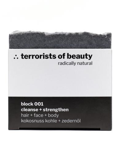 terrorists of beauty seife block 001 cleanse + strengthen