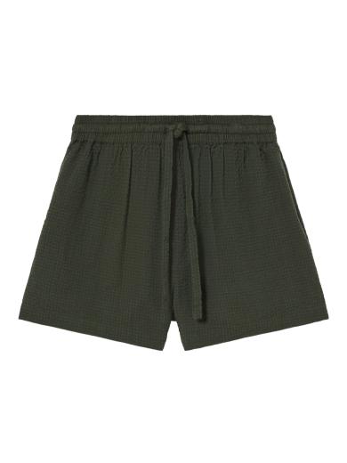 Thinking MU Geranio Shorts Green Seersucker Checks