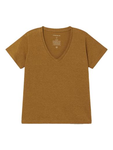 Thinking MU Hemp Clavel T-Shirt Brown | XS