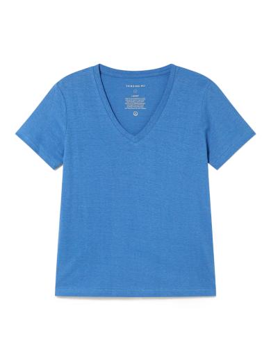 Thinking MU Hemp Clavel T-Shirt Heritage Blue