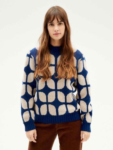 Thinking MU Knitted Sweater OPS Wallpaper Blue