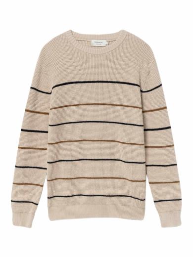 Thinking MU Miki Knitted Sweater bone | L