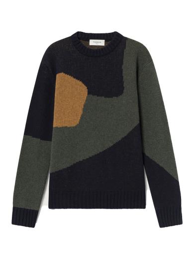 Thinking MU Abstract Khem Knitted Sweater 