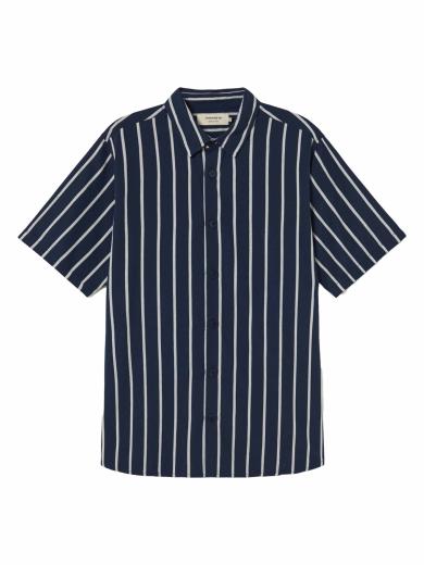 Thinking MU Tom Shirt Navy Striped