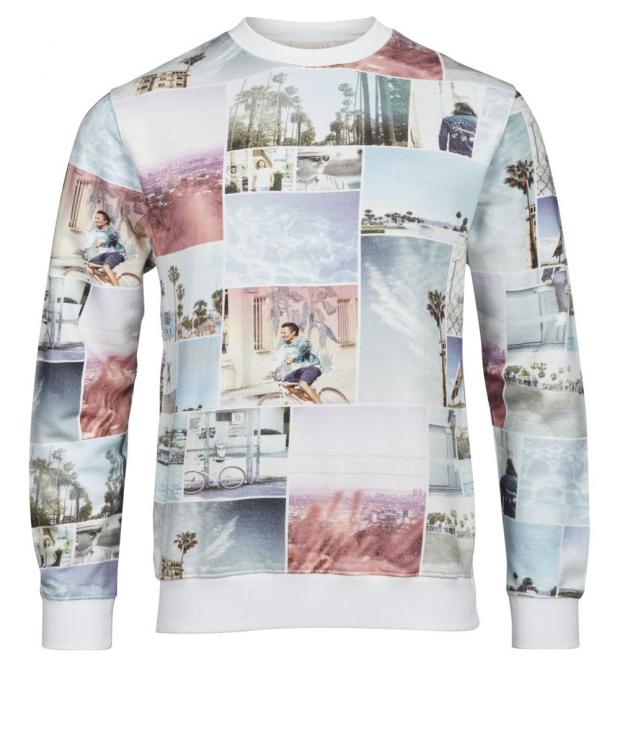 Knowledge Cotton Apparel Sweat shirt with all over photo print