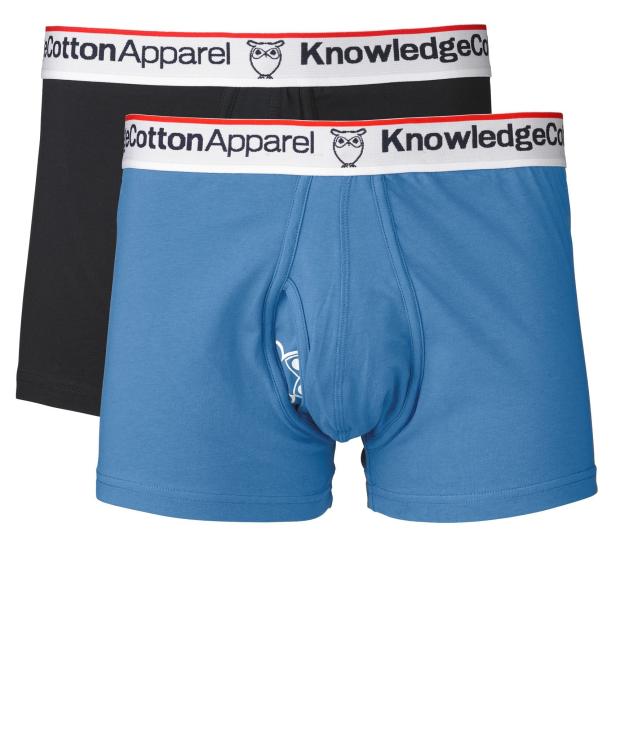 Knowledge Cotton Apparel Underwear 2pack Solid/Owl Strong Blue