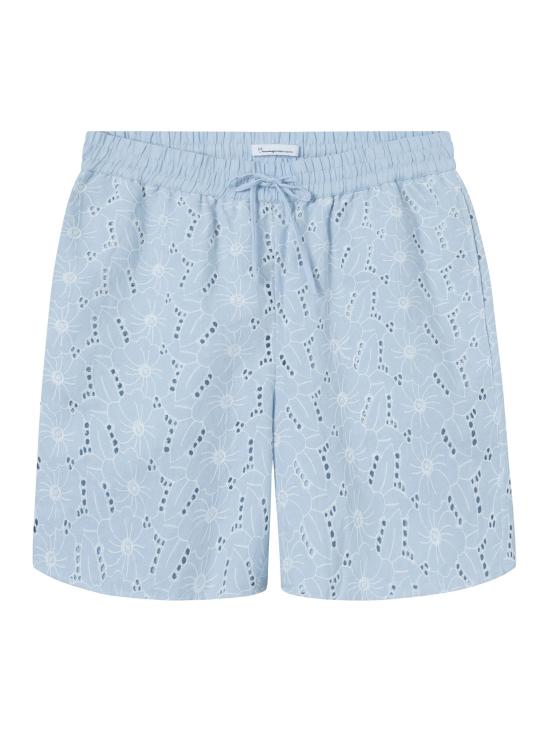 Knowledge Cotton Apparel Embroidery Anglaise Shorts