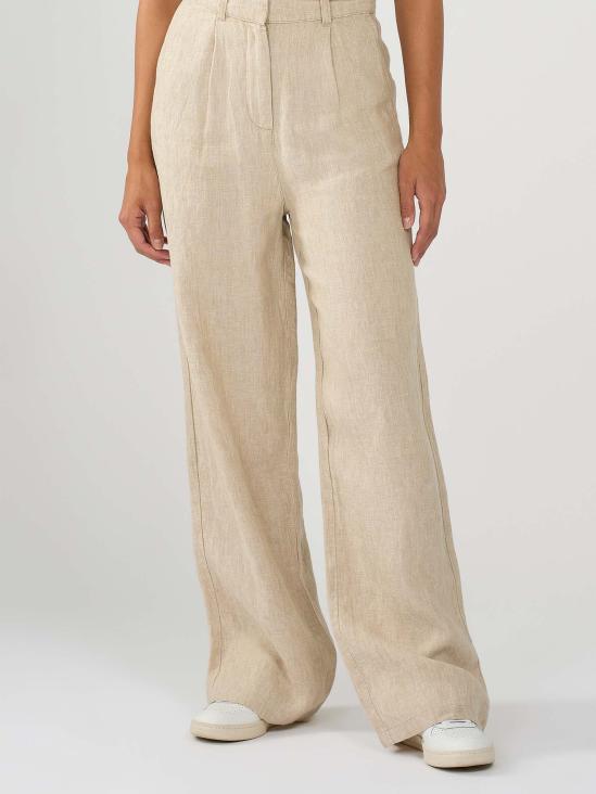 Knowledge Cotton Apparel POSEY Wide Mid-Rise Linen Pants
