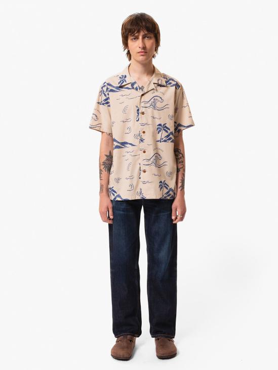 Nudie Jeans Arvid Waves Hawaii Shirt