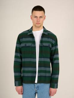 Heavy Flannel Striped Overshirt