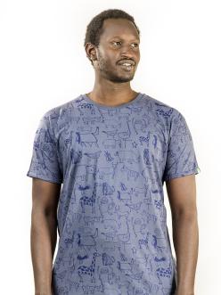 Kipepeo Clothing T-Shirt Wanyama Charcoral Grey Herren