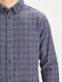 Knowledge Cotton Apparel LARCH regular fit button down collar checked shirt