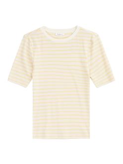 Knowledge Cotton Apparel Striped Rib T-Shirt