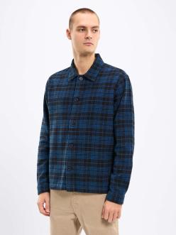 Knowledge Cotton Apparel Classic Checked Cotton Buttoned Overshirt