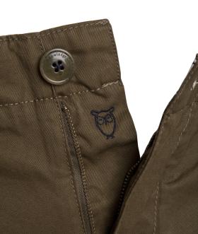 Knowledge Cotton Apparel Twisted Twill Chino Burned Olive