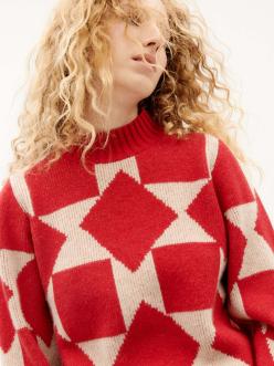 Thinking MU Big Squares Ops Knitted Sweater